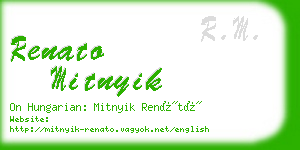 renato mitnyik business card